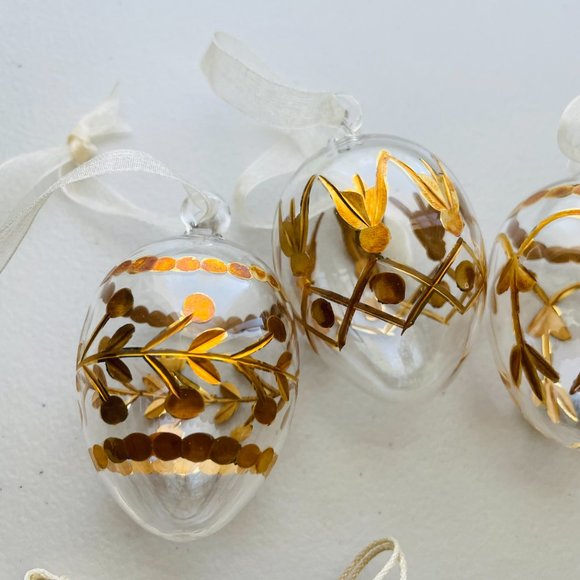 Easter Decorative Eggs Handcrafted Mixed Lot of 7 Glass Wooden Ostern Germany - Picture 8 of 8